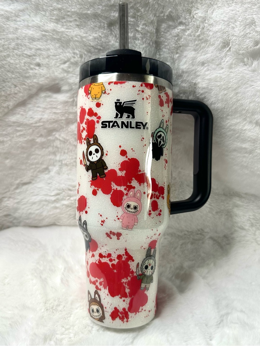 Little Monster Blood Splatter custom 40 ounce Stanley Tumbler